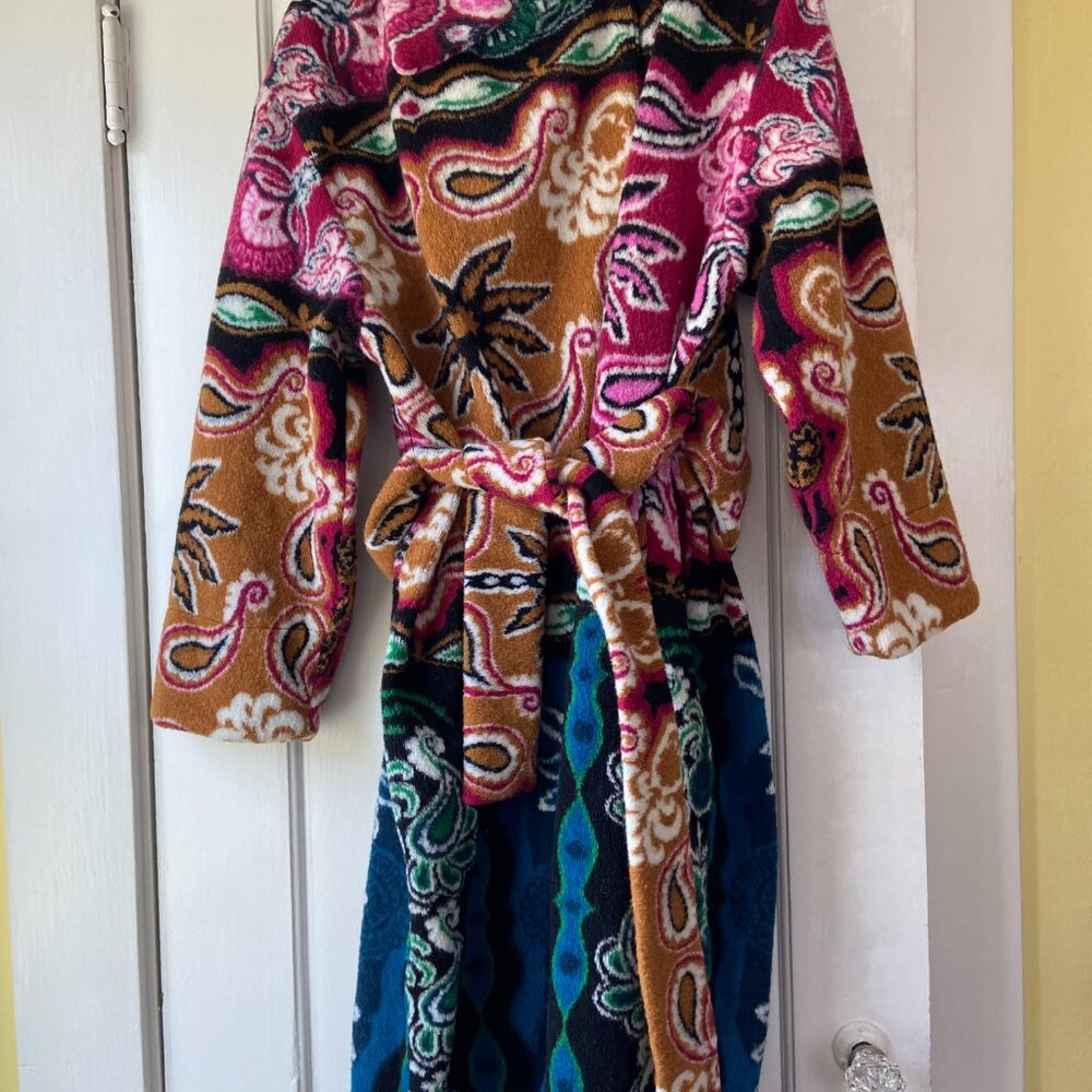 FARM Rio - Black Sweet Mermaids Fleece Coat - size MEDIUM - worn twice